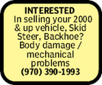 INTERESTED In selling your 2000 & up vehicle?